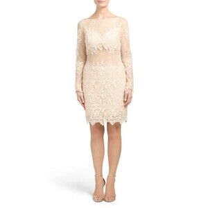 Basix Black Label Long Sleeve Illusion Dress